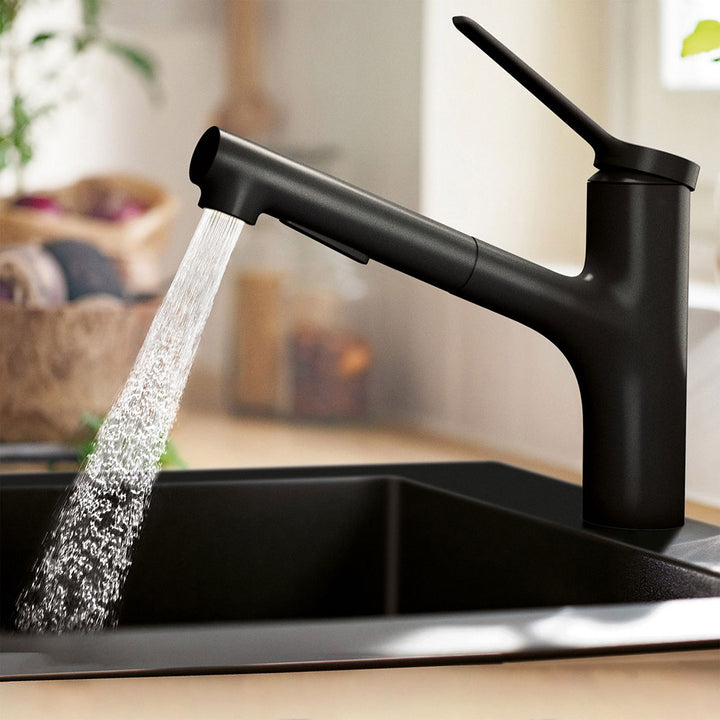 Hansgrohe Zesis M33 150 2 Jet Pull Out Spray Single Lever Kitchen Sink Mixer Tap