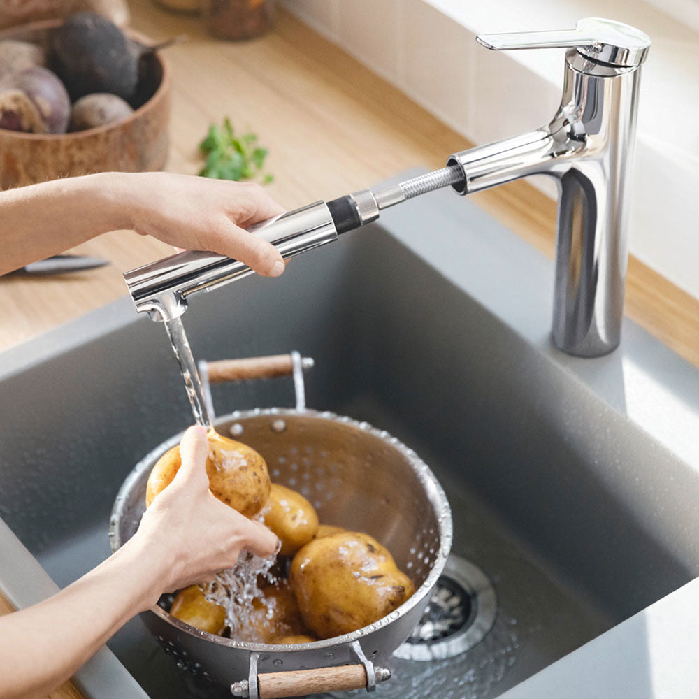 Hansgrohe Zesis M33 160 2 Jet Pull-out Spray Single Lever Kitchen Sink Mixer Tap