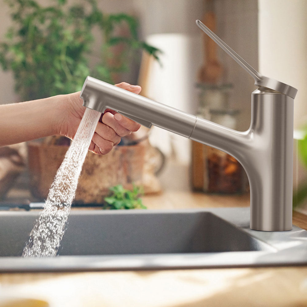 Hansgrohe Zesis M33 160 2 Jet Pull-out Spray Single Lever Kitchen Sink Mixer Tap