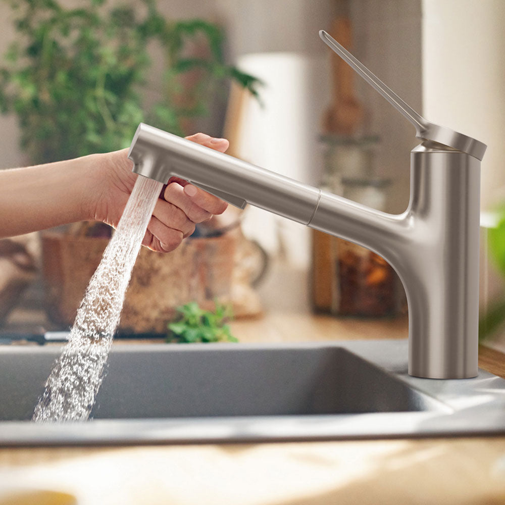 Hansgrohe Zesis M33 160 2 Jet Pull-out Spray Single Lever Kitchen Sink Mixer Tap with sBox Lite