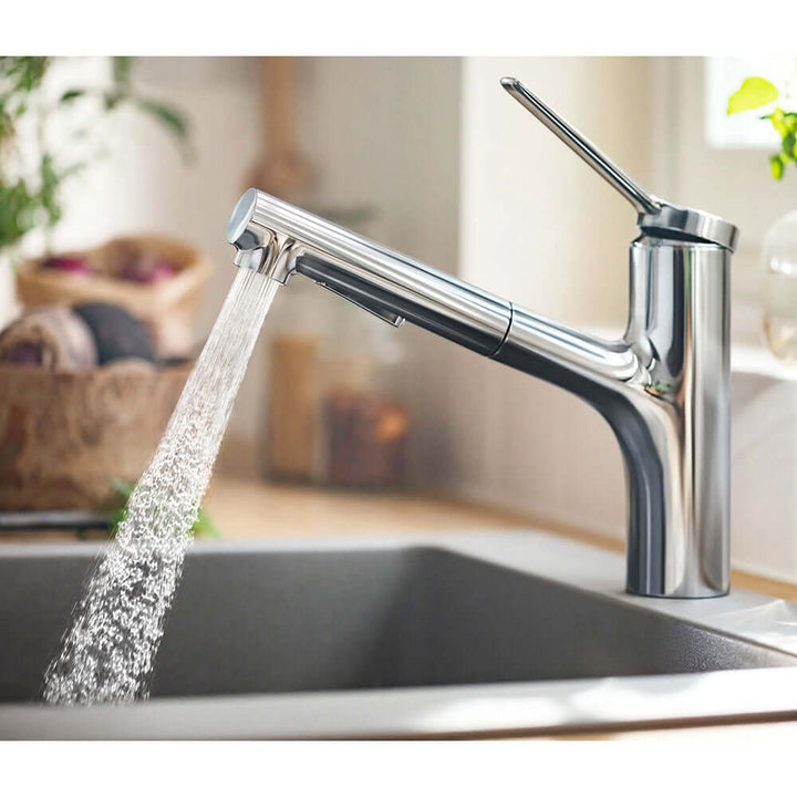 Hansgrohe Zesis M33 150 2 Jet Metal Pull-out Spray Single Lever Kitchen Sink Mixer Tap