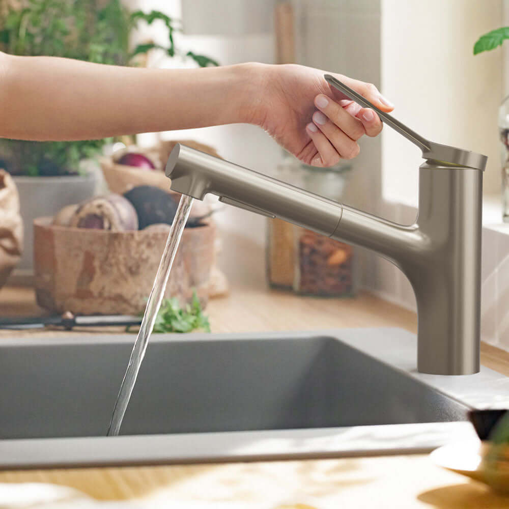 Hansgrohe Zesis M33 150 2 Jet Metal Pull-out Spray Single Lever Kitchen Sink Mixer Tap