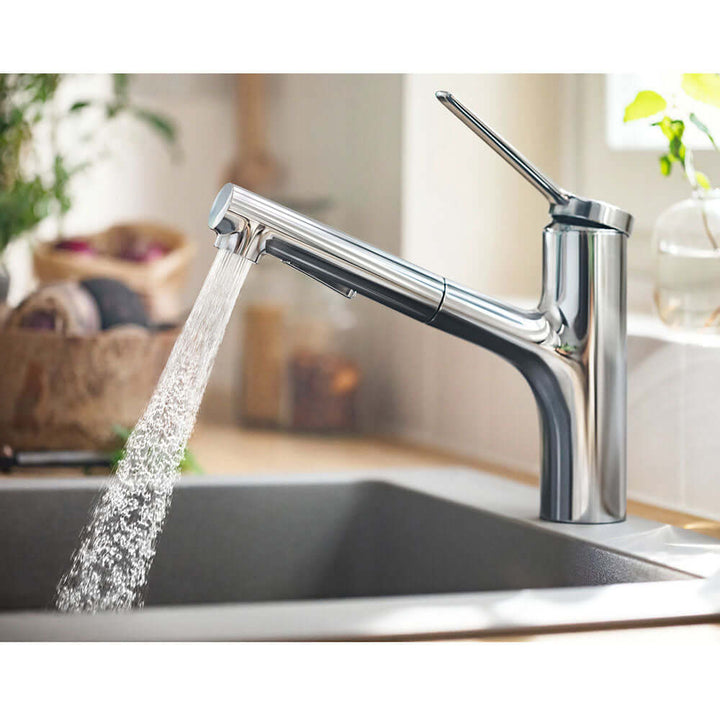 Hansgrohe Zesis M33 150 2 Jet Metal Pull-out Spray Single Lever Kitchen Sink Mixer Tap