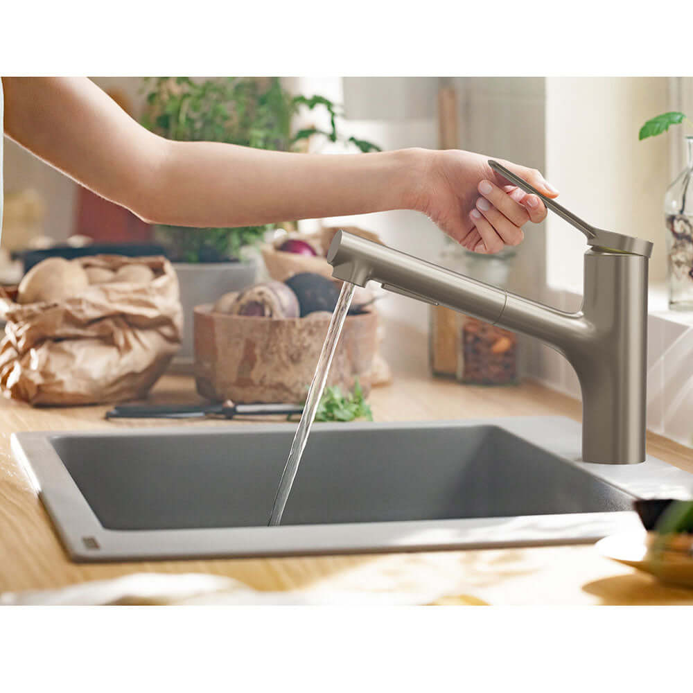 Hansgrohe Zesis M33 150 2 Jet Metal Pull-out Spray Single Lever Kitchen Sink Mixer Tap
