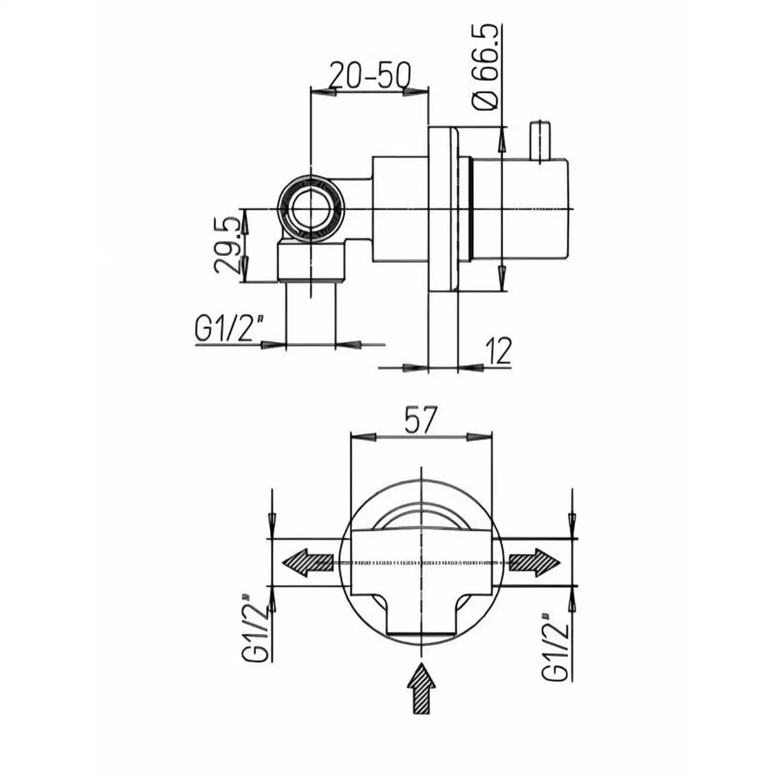 Paini Cox Chrome 2 Way Divertor Valve 78CR425
