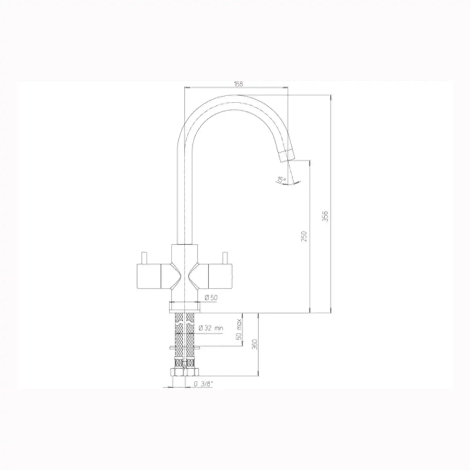 Paini Cox Chrome Cruciform Monobloc Tap 78CR490UK
