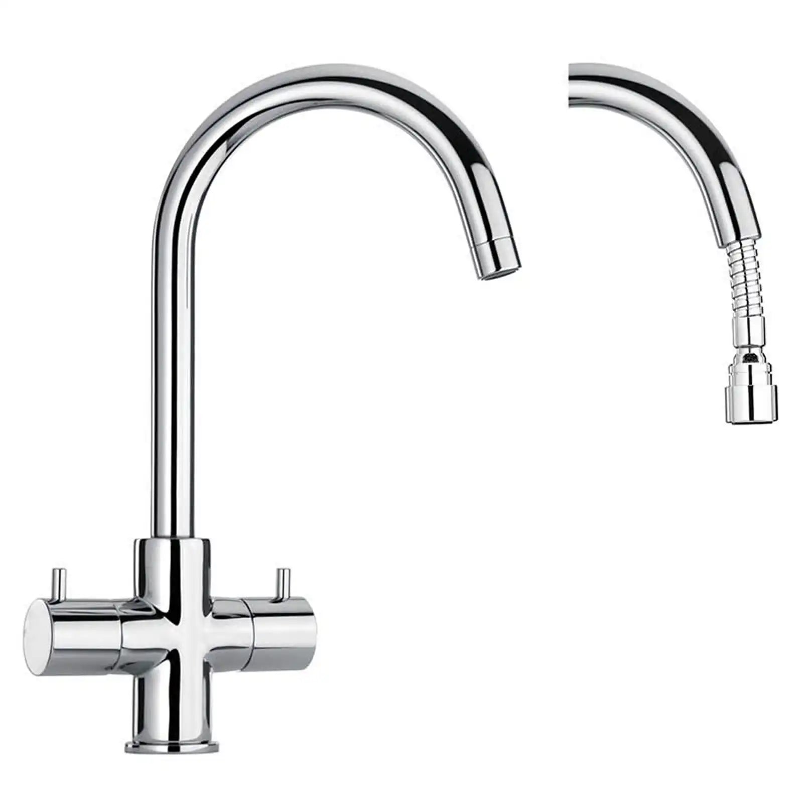 Paini Cox Chrome Cruciform Mono Pull-Out Spray Tap 78CR491F4UK