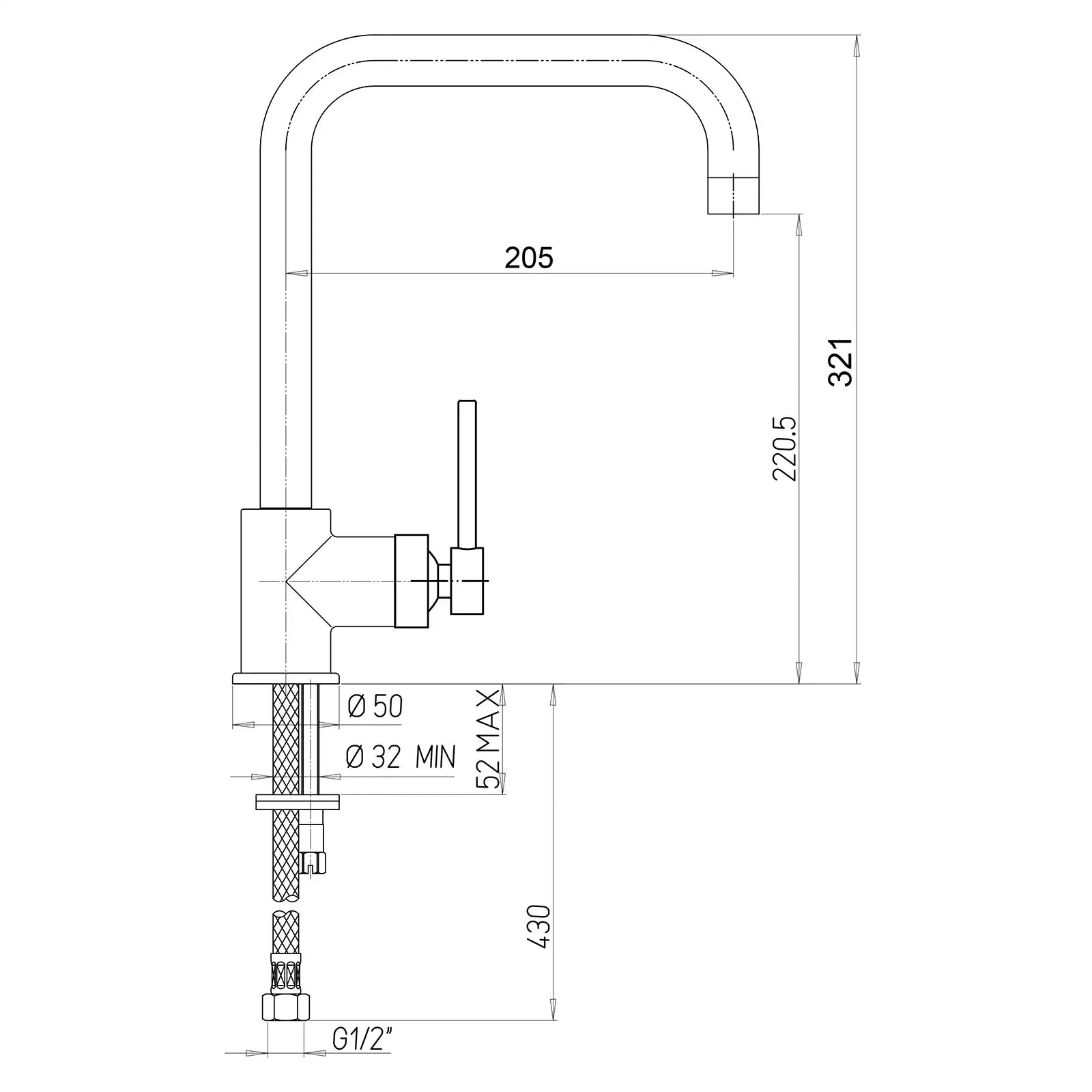 Paini Cox Chrome Side Lever Quad With Randy Lever Tap 78CR572-599BRDUK