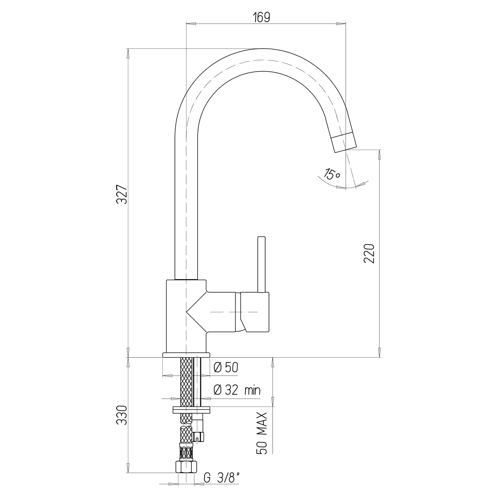 Paini Cox Chrome Side Lever Tap 78CR572UK
