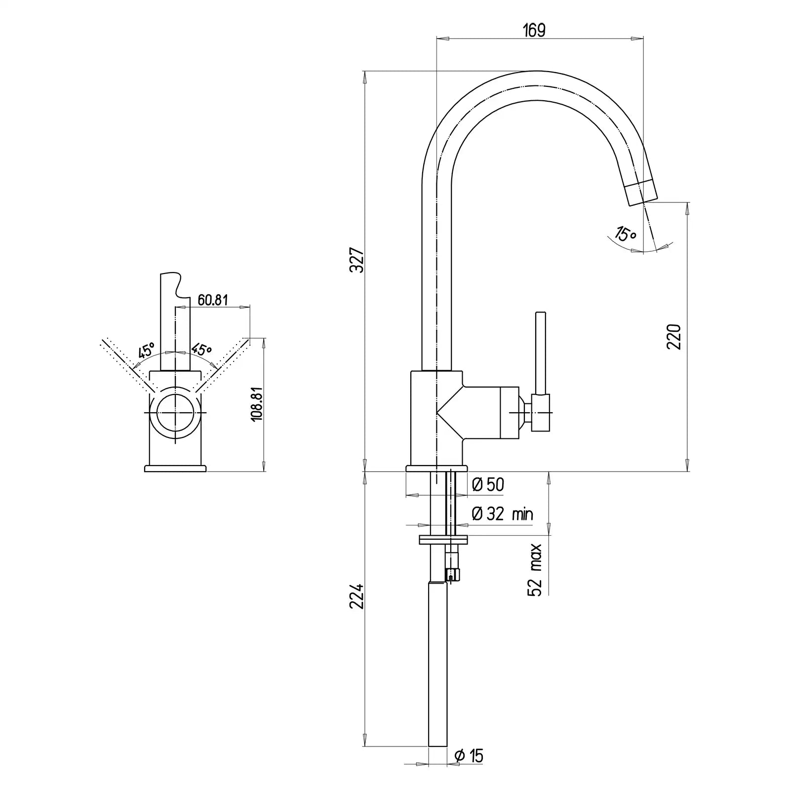Paini Cox Brushed Side Lever Randy 78PW572RDUK