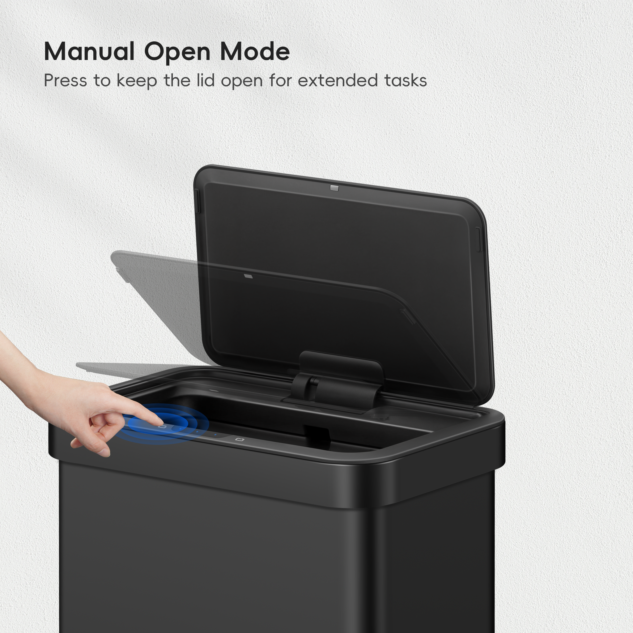 EKO Econova 50L Black Soft Close Sensor Bin