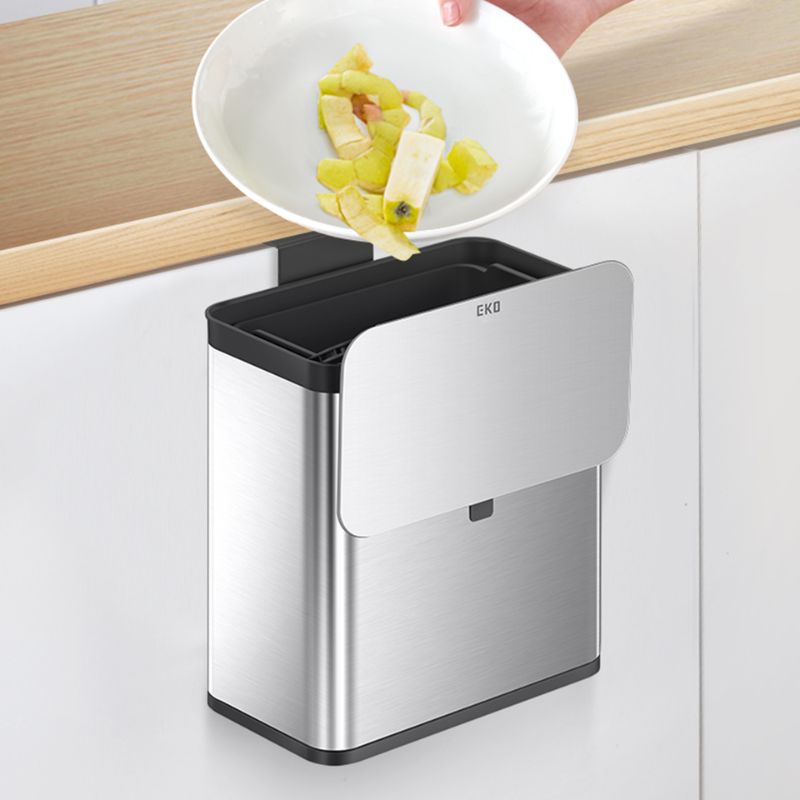 EKO Puro 7L Smooth Slide-Open Lid Steel Caddy