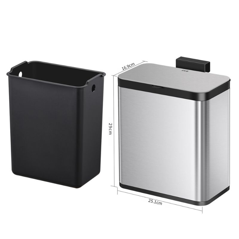 EKO Puro 7L Smooth Slide-Open Lid Steel Caddy