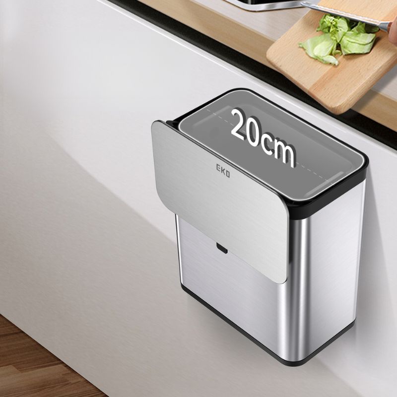 EKO Puro 7L Smooth Slide-Open Lid Steel Caddy