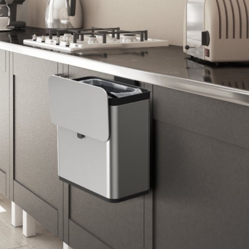 EKO Puro 7L Smooth Slide-Open Lid Steel Caddy