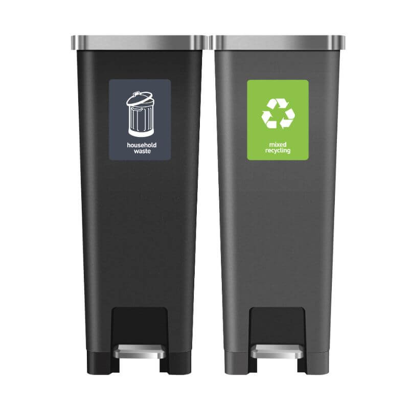 EKO Hana 30L Soft Close Recycling Pedal Bin
