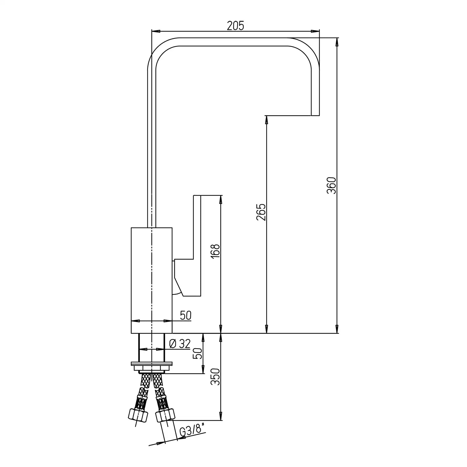Paini Dax R Chrome Side Lever Tap 84CR572RUK