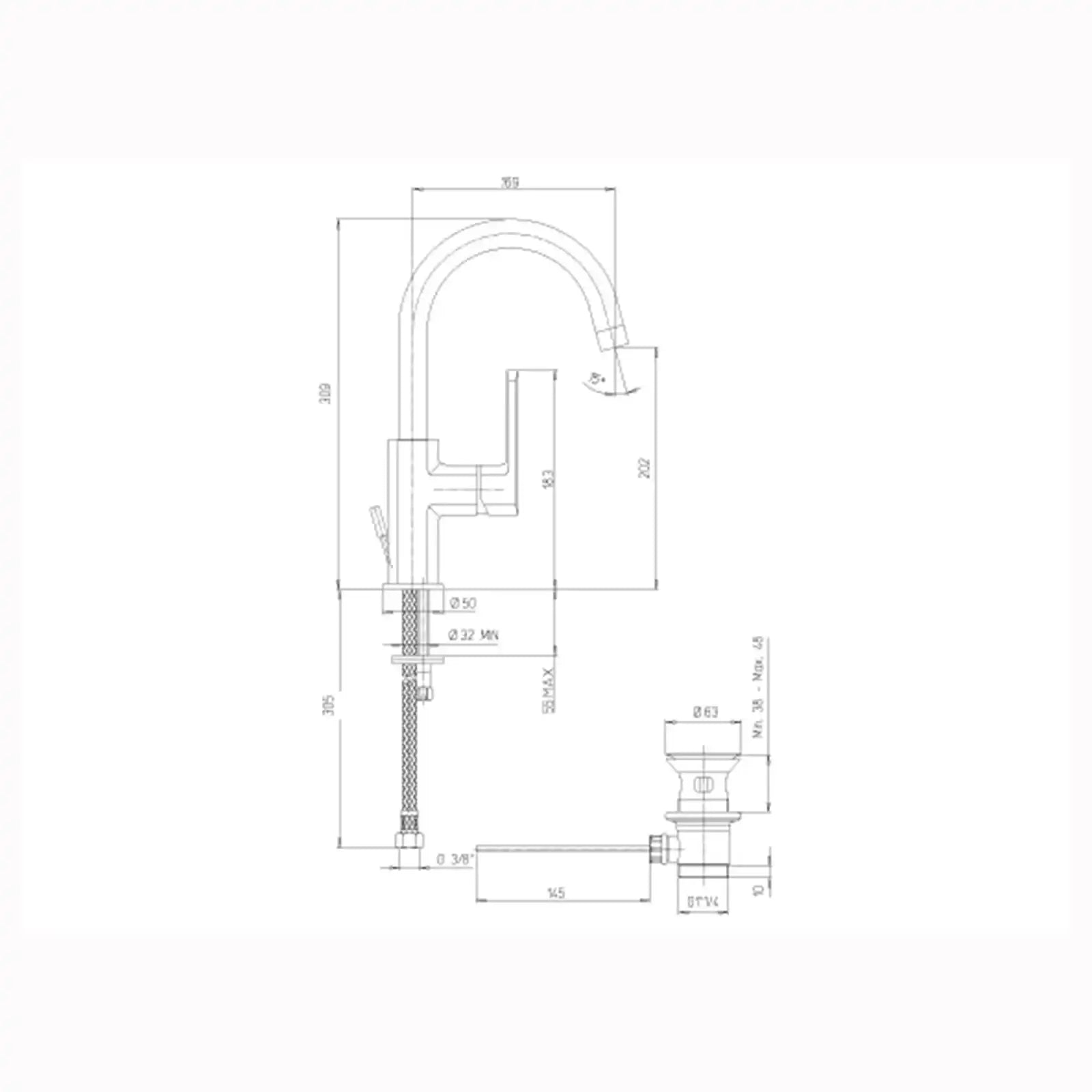 Paini Ovo Chrome Basin Mixer Tap 86CR250UK