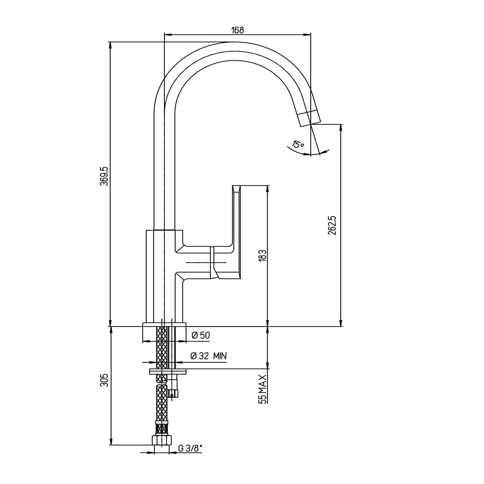 Paini Ovo Chrome Side Lever Tap 86CR572UK