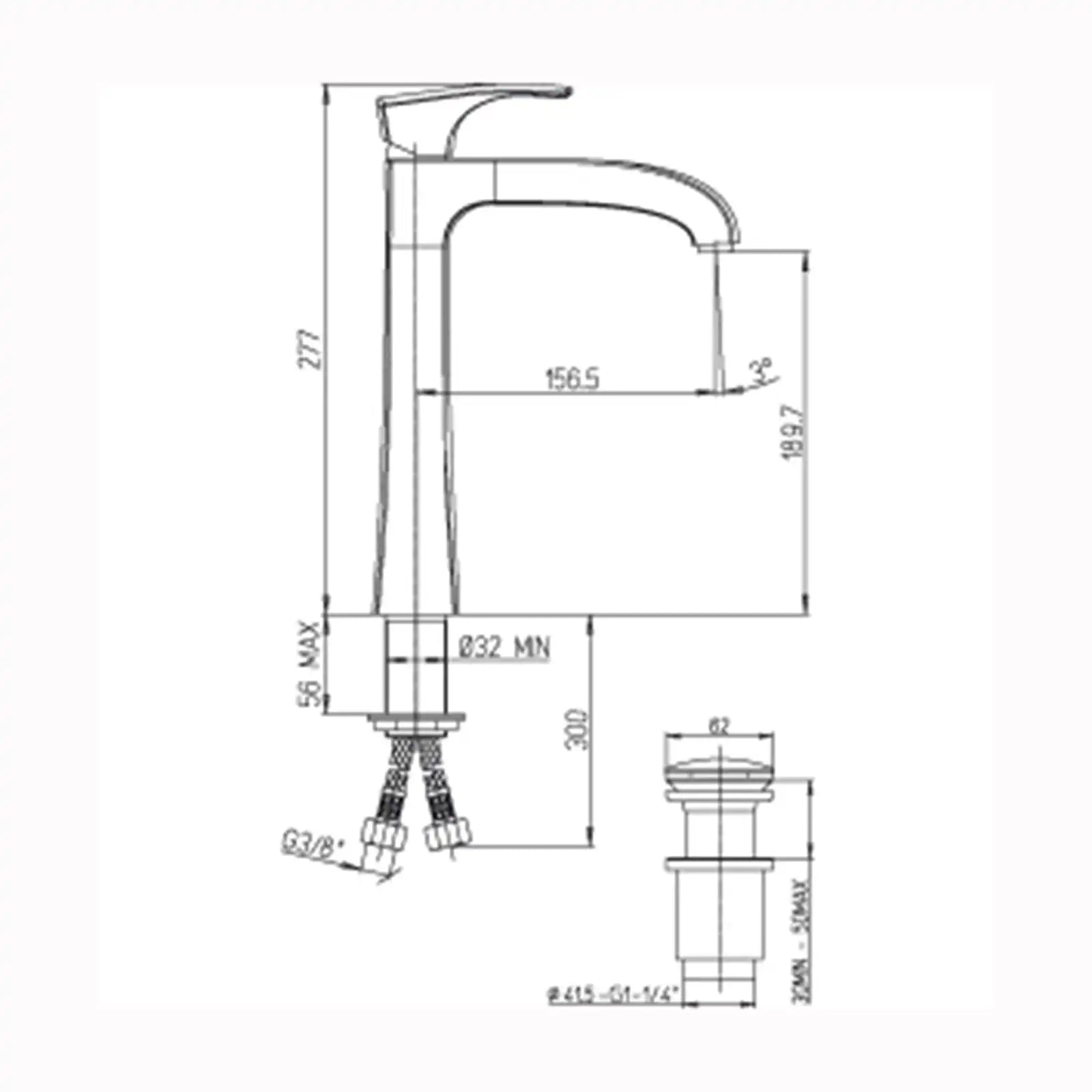 Paini Lady Chrome Tall Single lever Basin Mixer Tap with Pop Up Waste 89CR211LLSSR