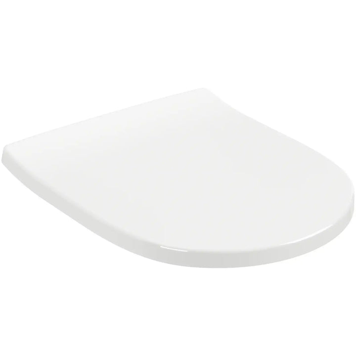 Villeroy & Boch O.novo White Alpin SlimSeat Toilet Seat with Automatic Lowering System (SoftClosing) with Removable Toilet Seat (QuickRelease)