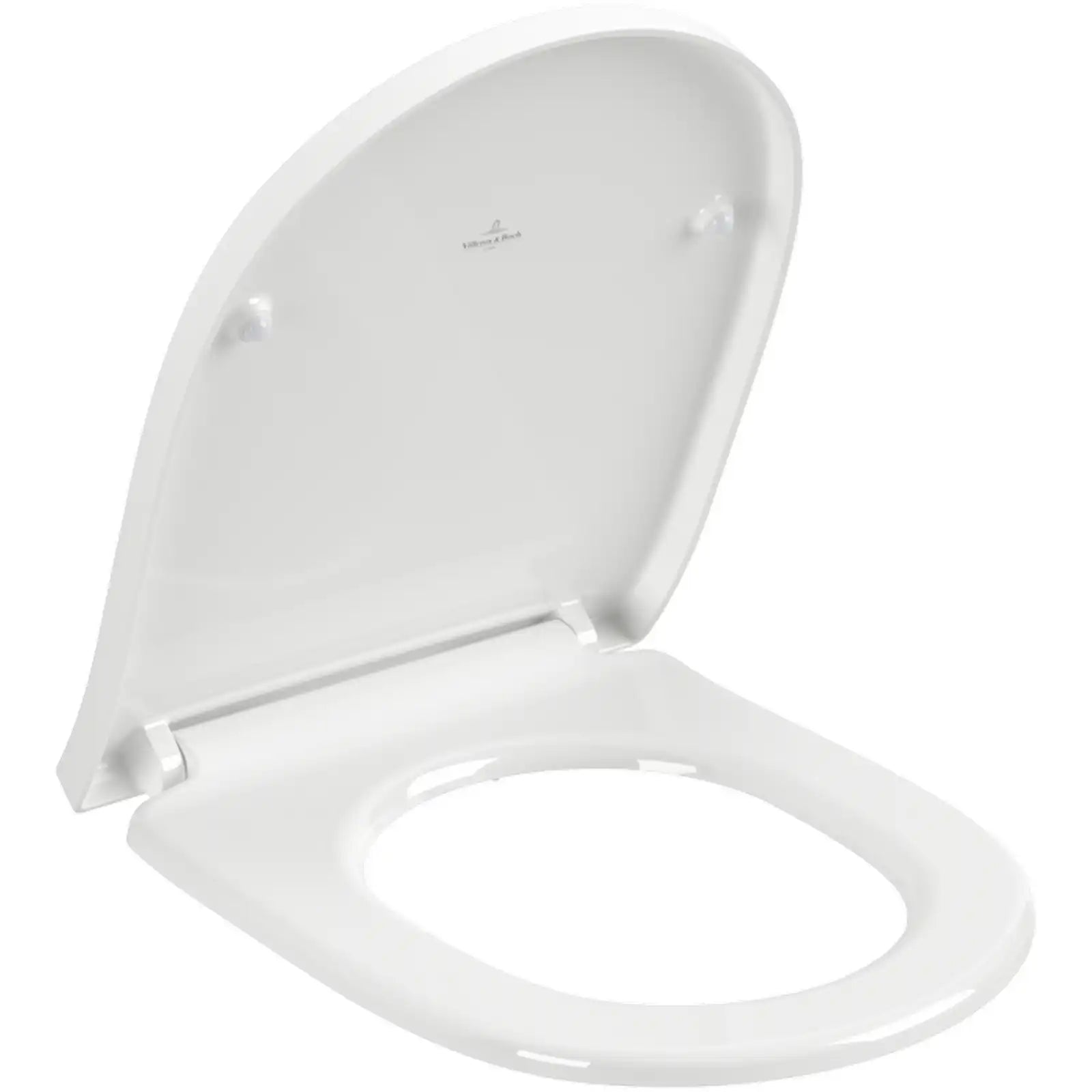 Villeroy & Boch O.novo White Alpin SlimSeat Toilet Seat with Automatic Lowering System (SoftClosing) with Removable Toilet Seat (QuickRelease)