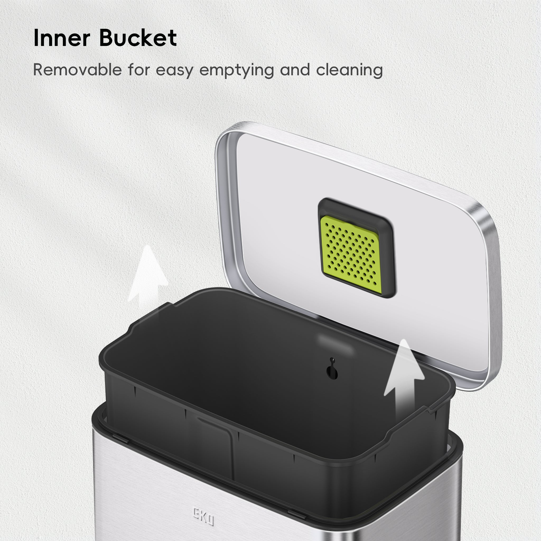 EKO Madison 50L Stay Open Kitchen Pedal Bin