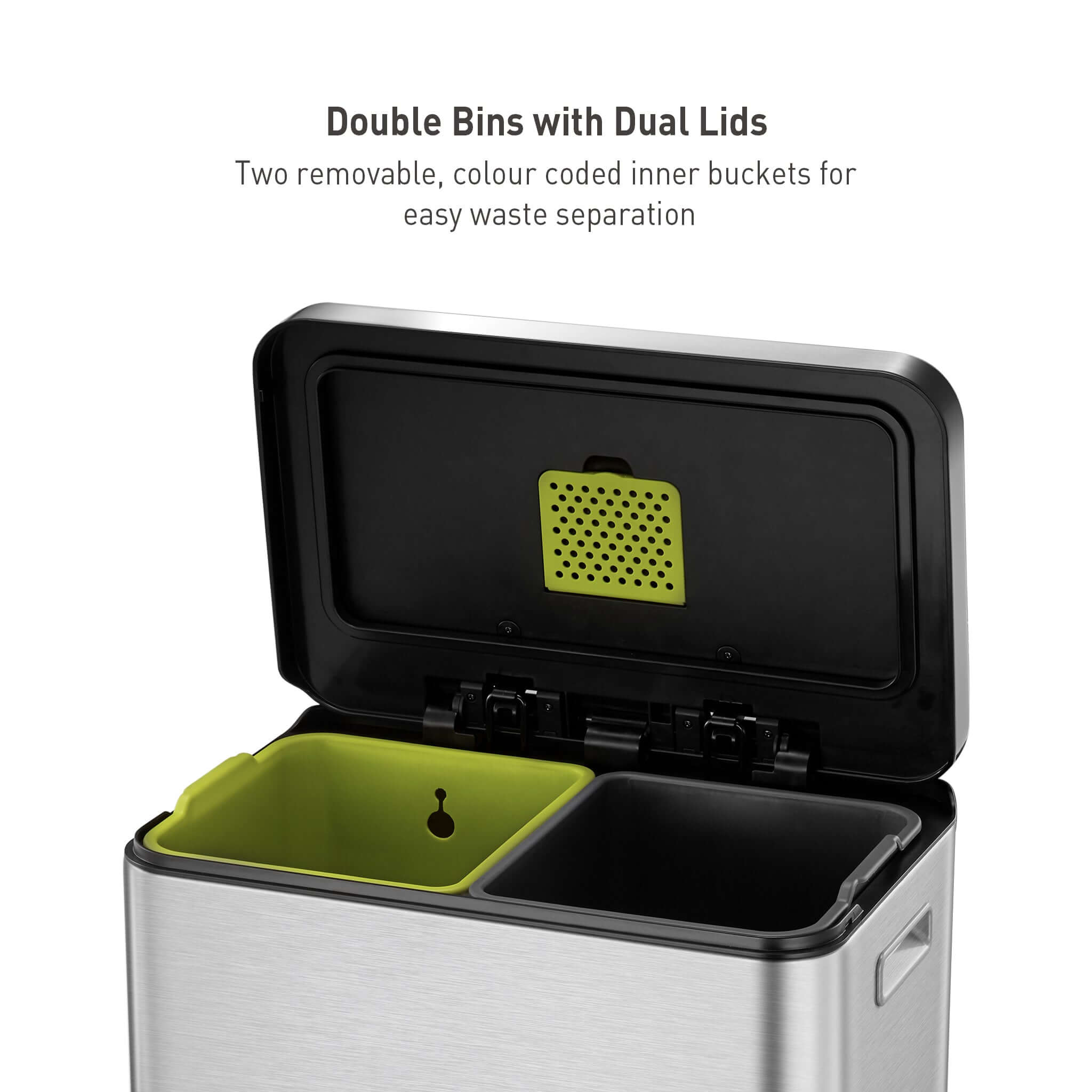 EKO X Cube 20L+20L Dual Recycling Soft Close Pedal Bin