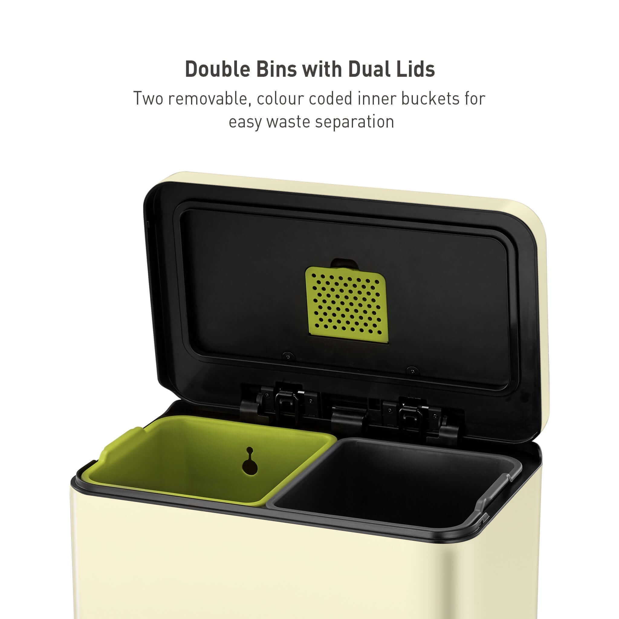 EKO X Cube 20L+20L Dual Recycling Soft Close Pedal Bin