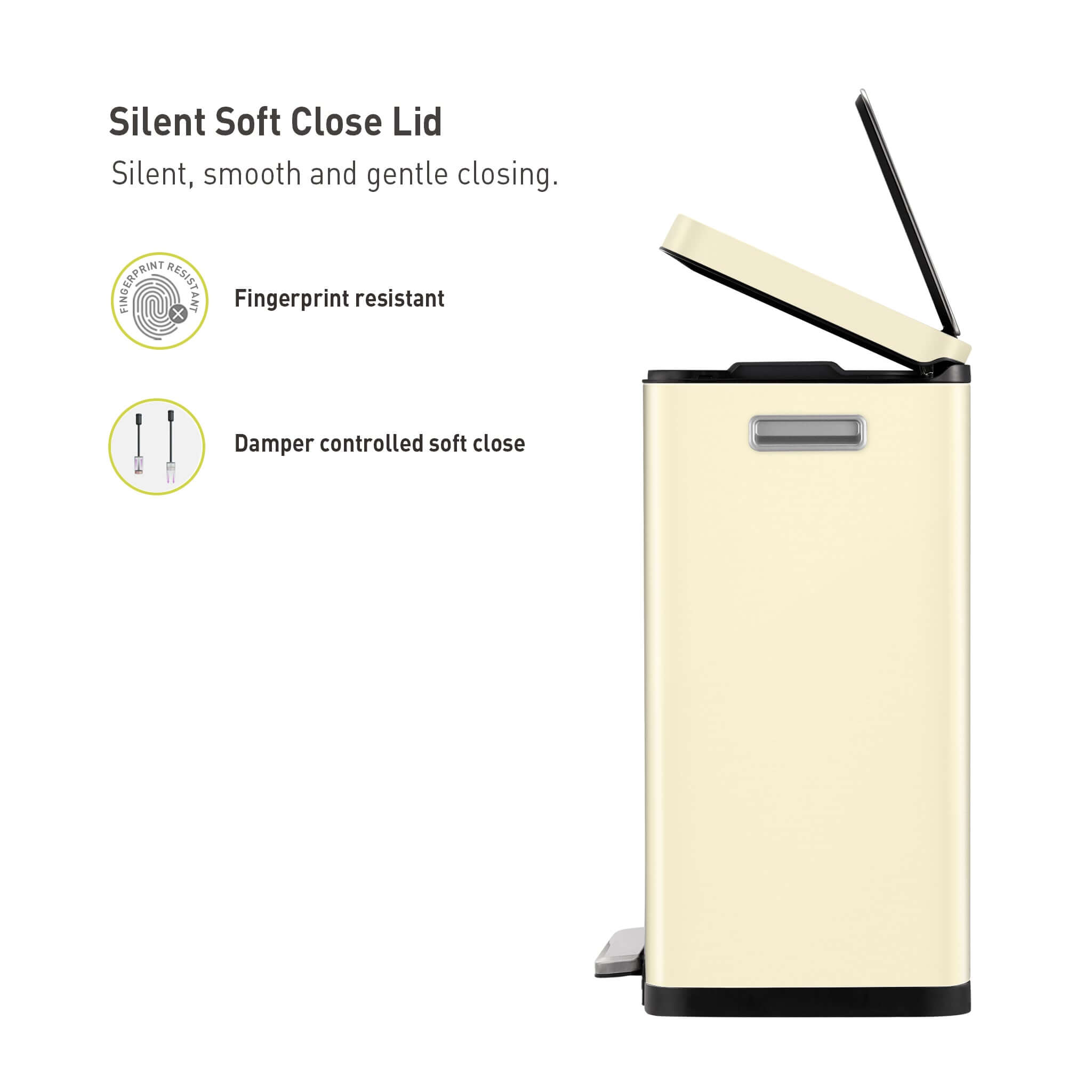 EKO X Cube 20L+20L Dual Recycling Soft Close Pedal Bin
