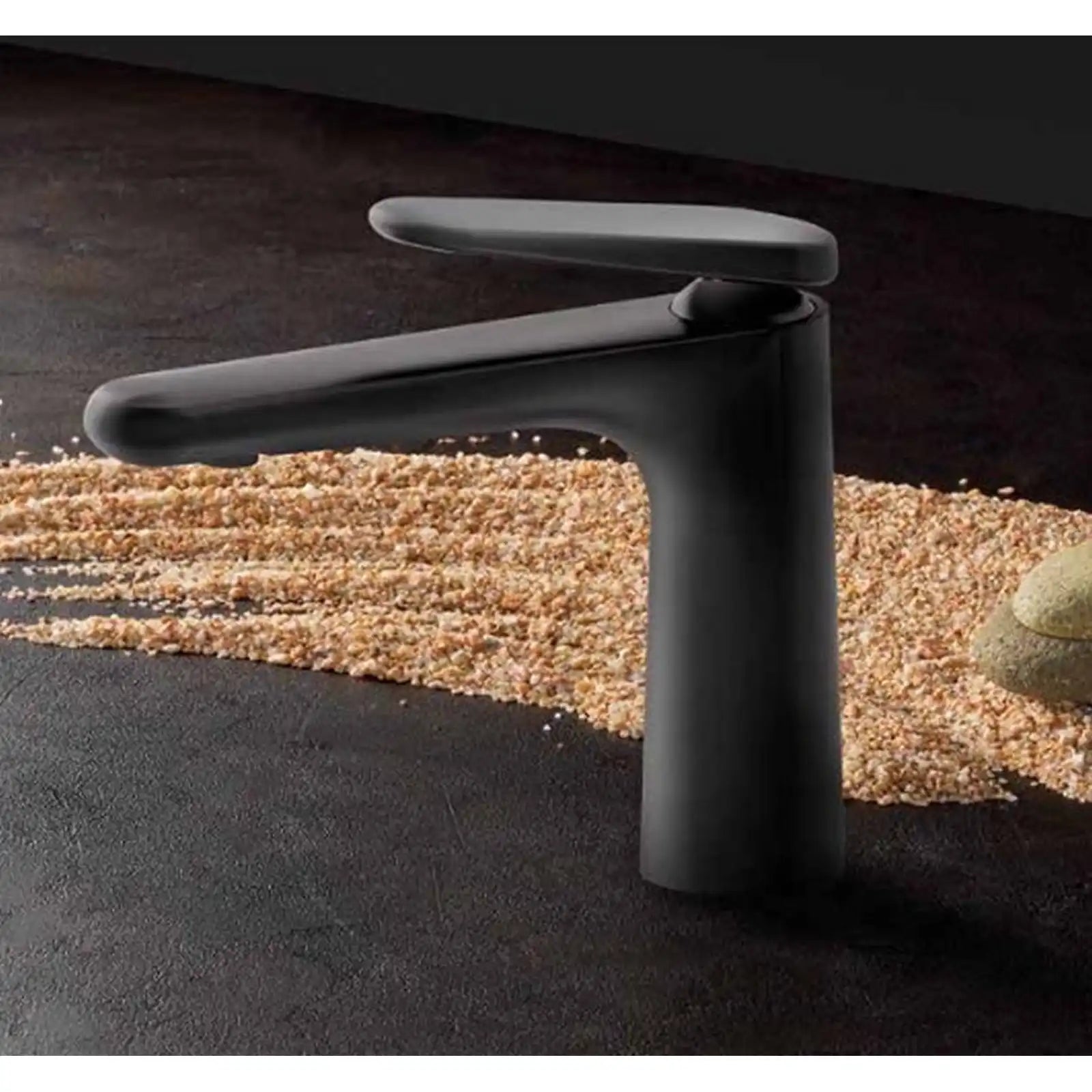 Paini Stone Black Matt Single Lever Mono Basin Tap 95NS211TCUK