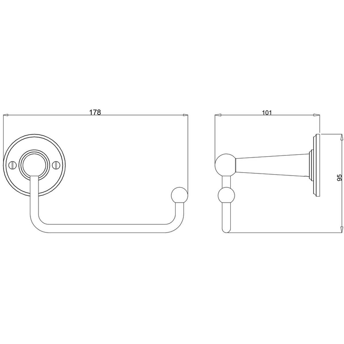 Burlington Chrome WC Toilet Paper Roll Holder