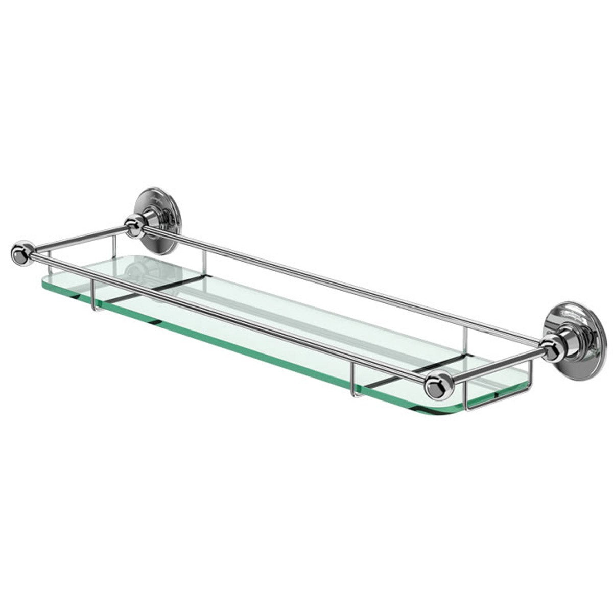 Burlington Chrome Wall Mounted Shelf With Rail