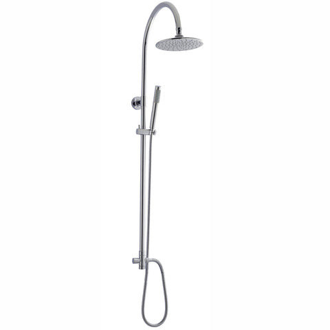 Nuie Chrome Zephyr Shower Kit With Round Head & Minimalist Handset - A366