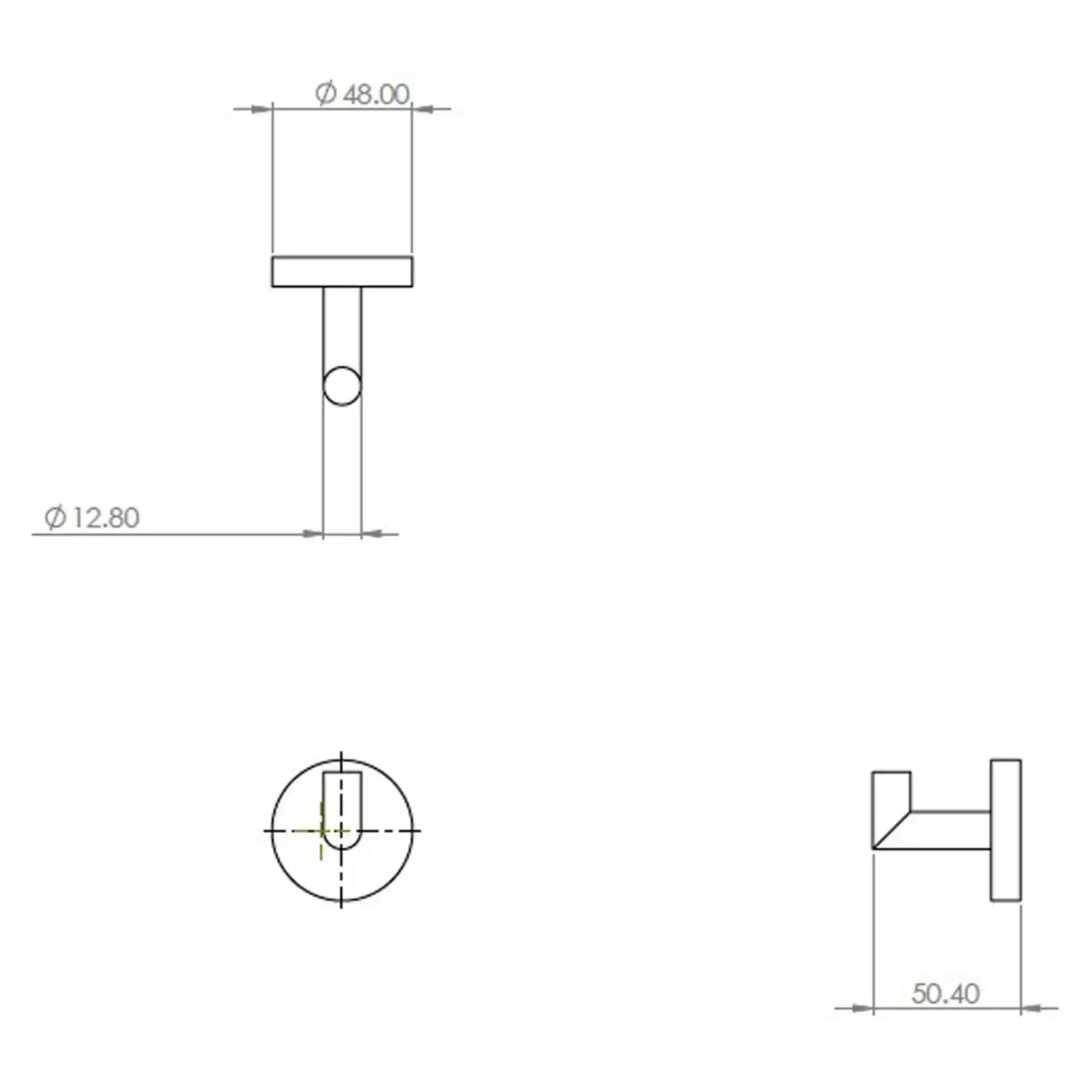 Abacus ISO PRO Single Towel Rail