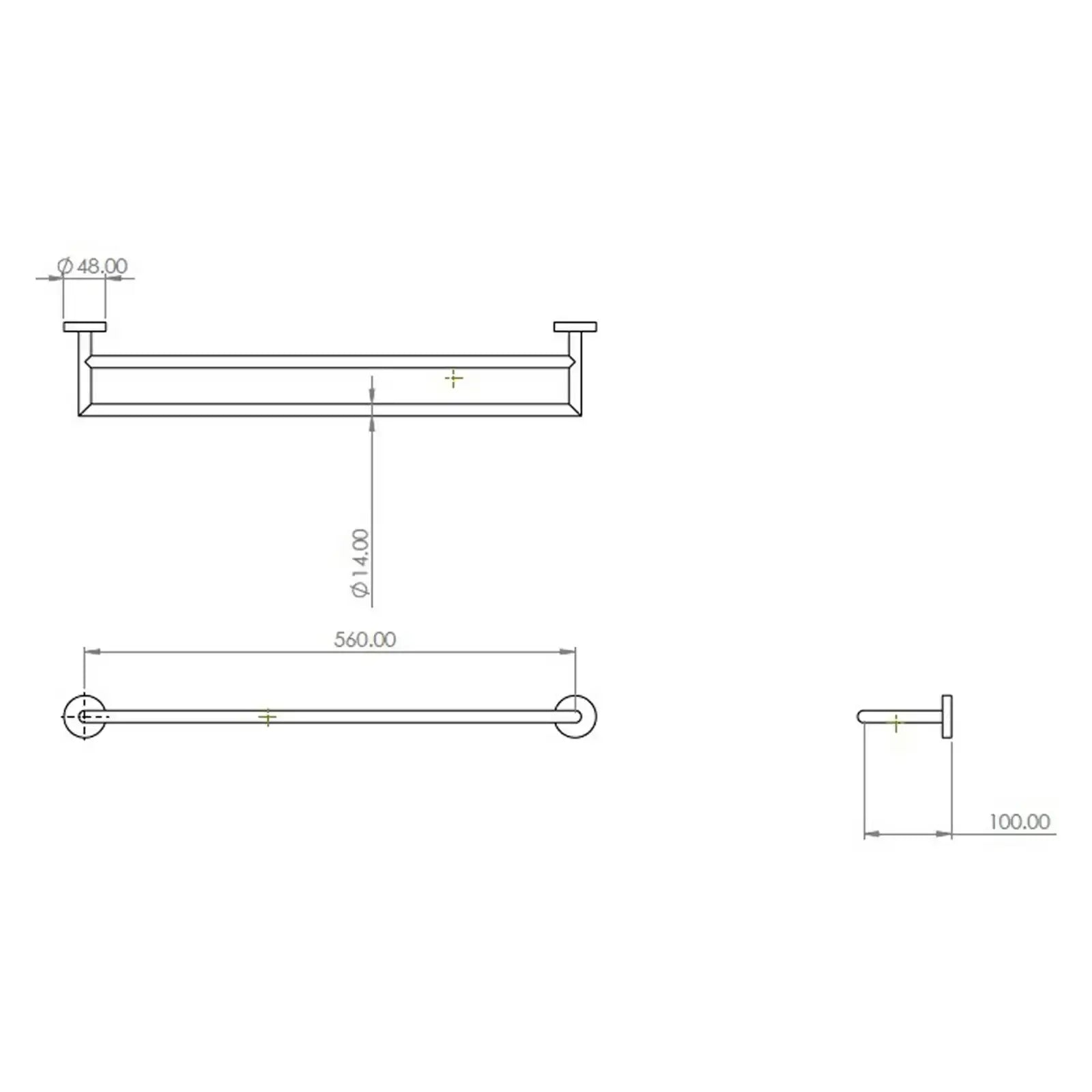 Abacus ISO PRO Double Towel Rail