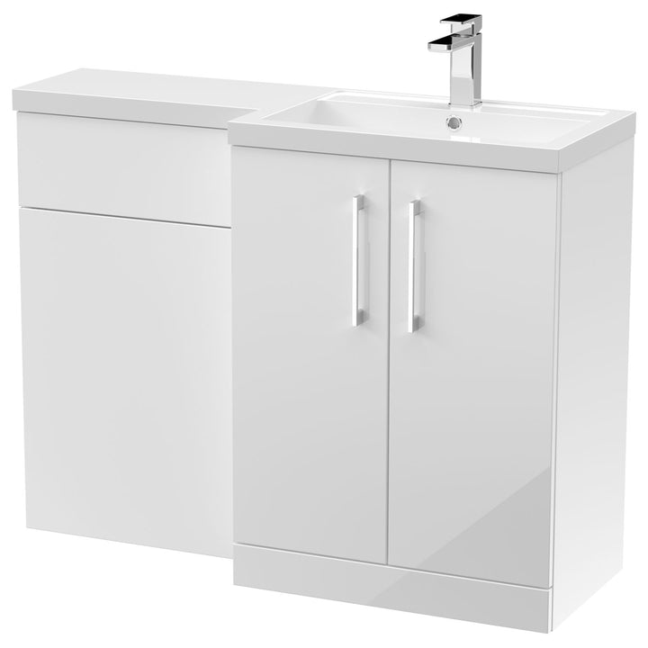 Nuie Arno 1100mm Combination Bathroom Unit Vanity and Bath Ensemble Range