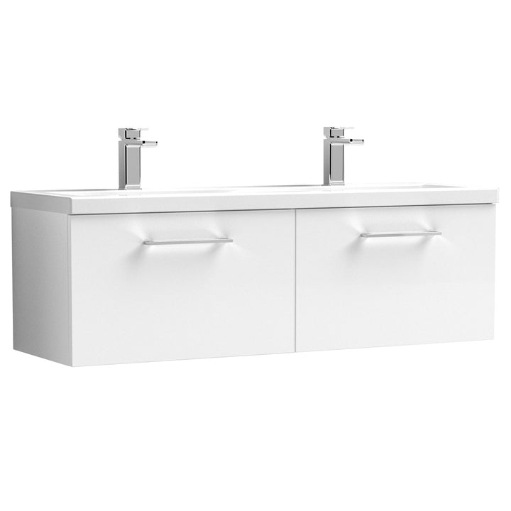 Nuie Arno 1200mm Wall Hung 2-Drawer Vanity with Double Basin