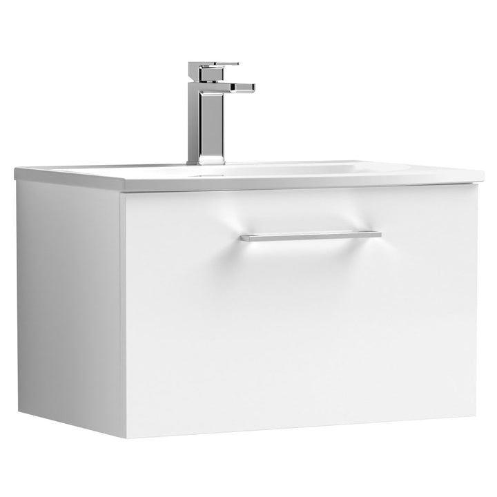 Nuie Arno Wall Hung 1-Drawer Vanity & Basin - Modern Bathroom Furniture Unit
