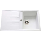 White kitchen sink with ASTINI branding on a white background