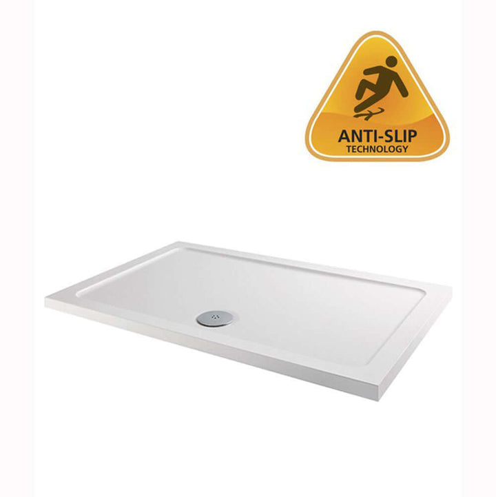 MX White Anti Slip ABS Stone Resin Rectangular Shower Tray 1500 x 700mm ASXHL
