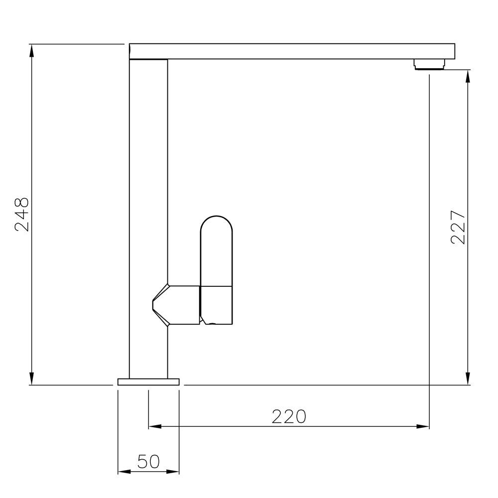 Abode Linear Single Lever Chrome Kitchen Sink Mixer Tap AT1187