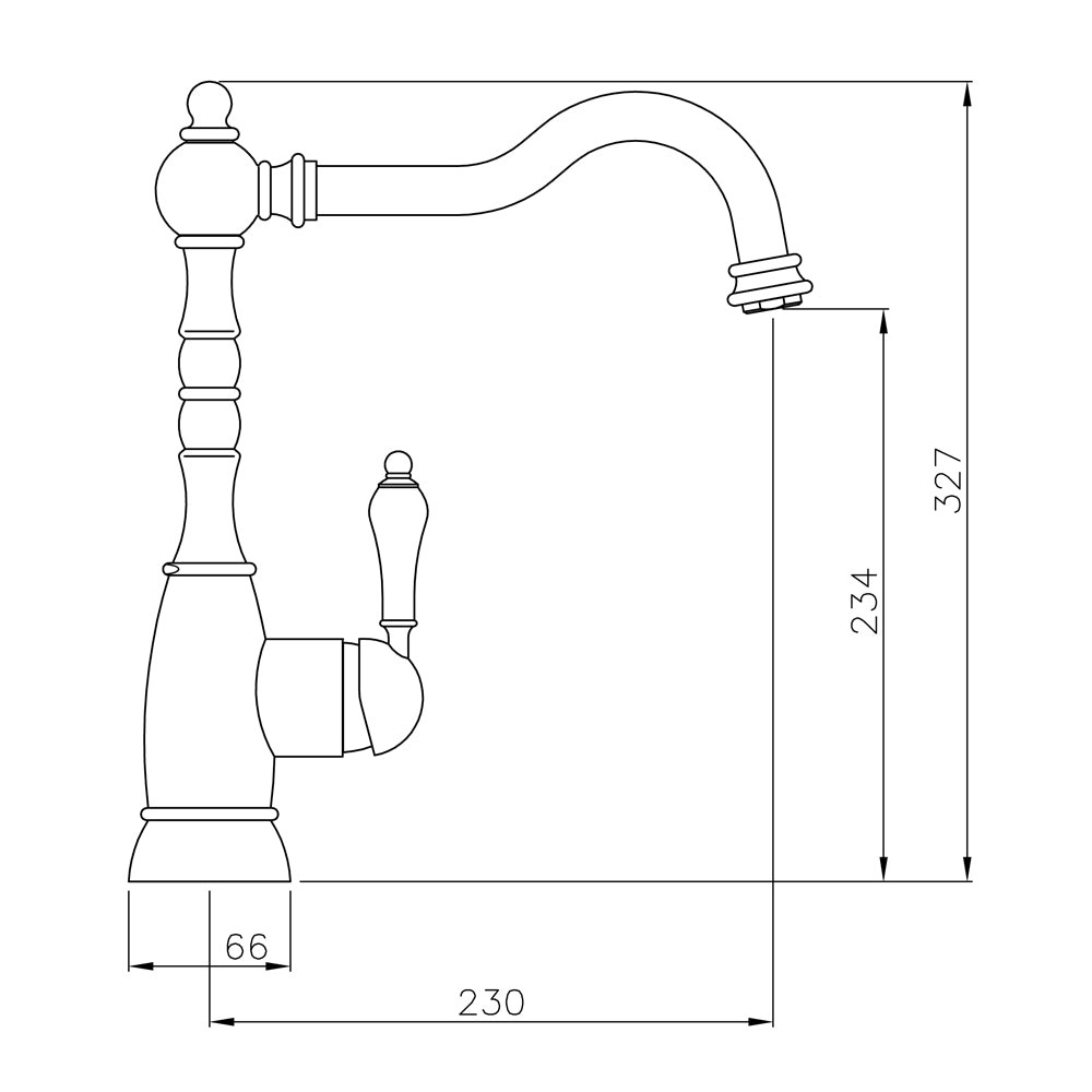 Abode Bayenne Century Copper Bridge Single Lever Kitchen Sink Tap AT3087