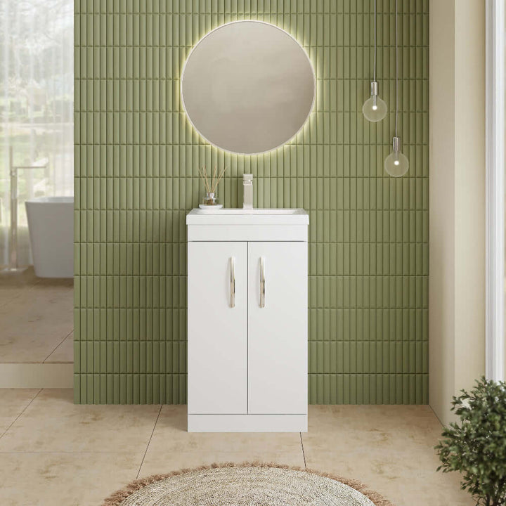 Nuie Athena 500/600mm Floor Standing Cabinet with 4 Colour & Basin Options