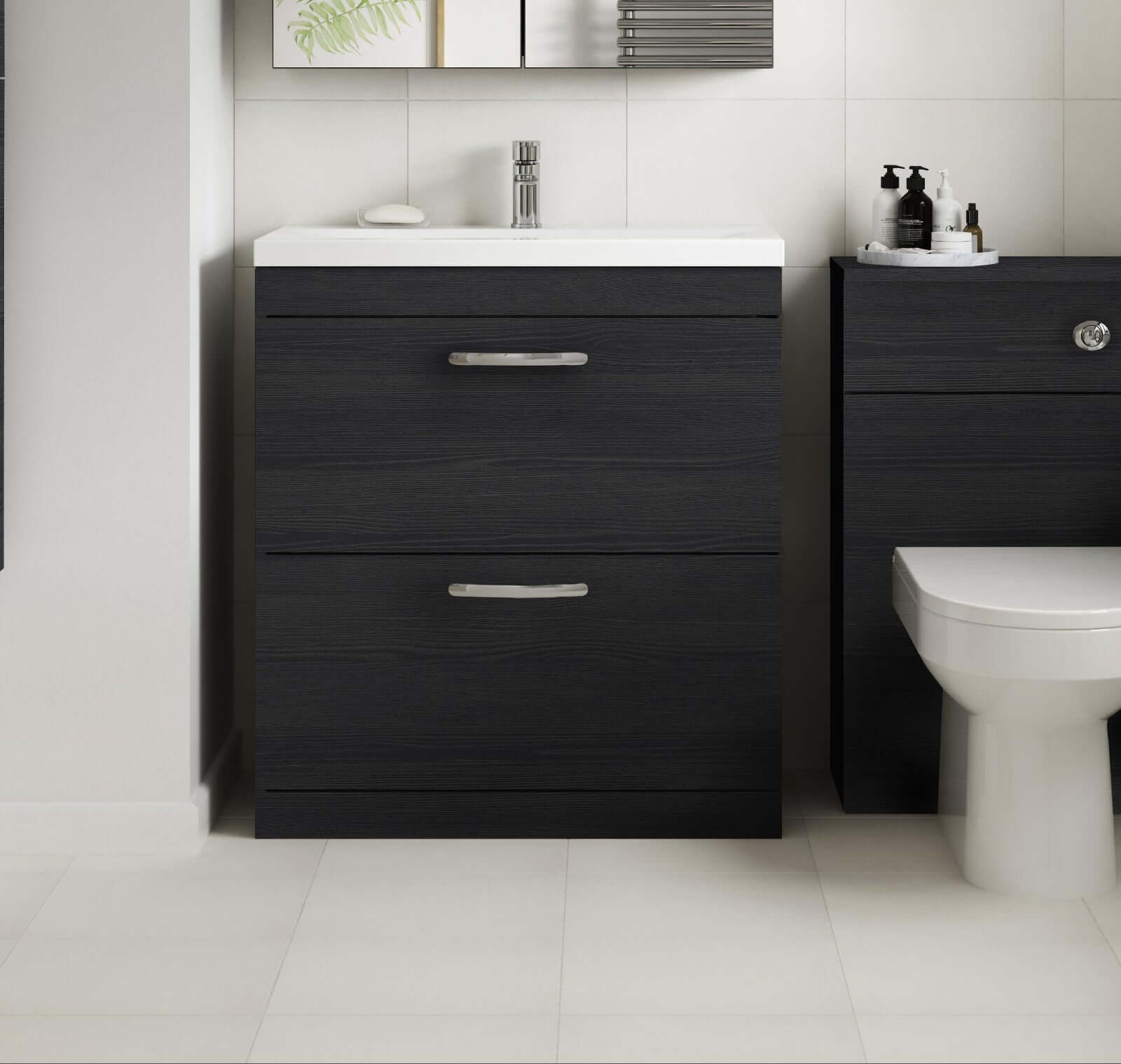 Nuie Athena Floor Standing Cabinet and Basin Vanity Unit