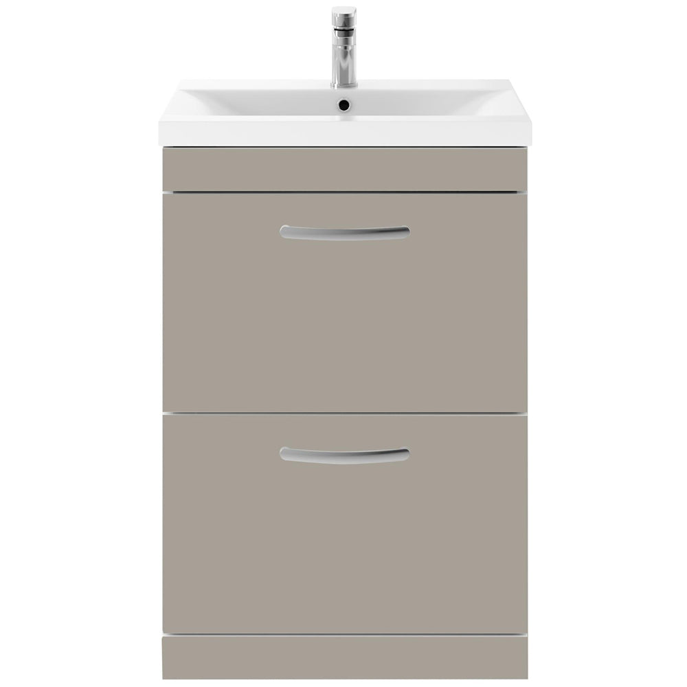 Nuie Athena Stone Grey Floor Standing 600mm Cabinet & Basin 1 - ATH035A