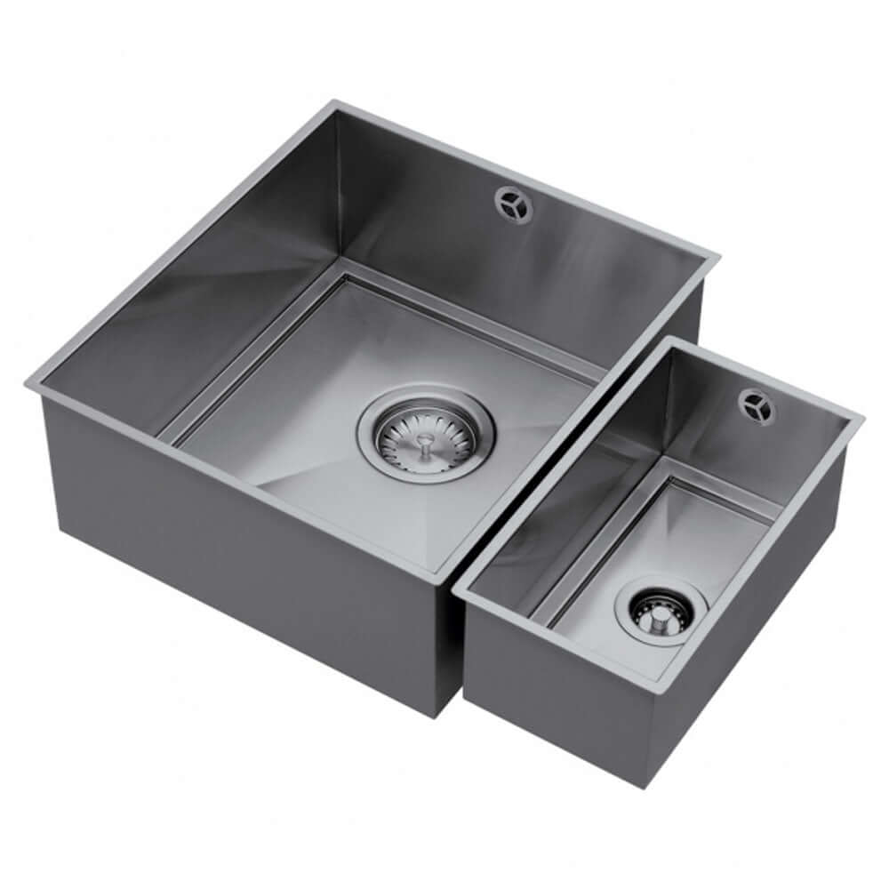 The 1810 Company Axixuno SET B -355U & 150U 1.5 Bowl Undermount Kitchen Sink & Waste