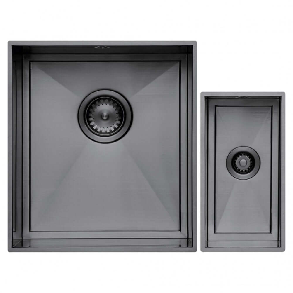 The 1810 Company Axixuno SET B -355U & 150U 1.5 Bowl Undermount Kitchen Sink & Waste