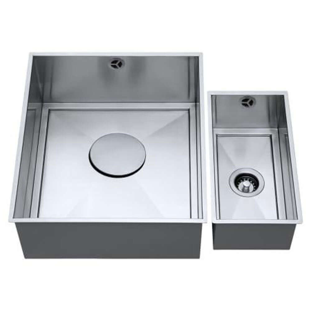 The 1810 Company Axixuno SET B -355U & 150U 1.5 Bowl Undermount Kitchen Sink & Waste