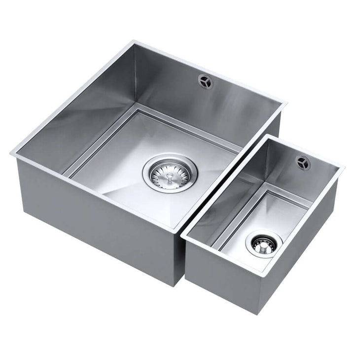 The 1810 Company Axixuno SET B -355U & 150U 1.5 Bowl Undermount Kitchen Sink & Waste